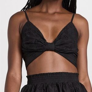 Hill House Home Celine Top Black Eyelet XS NWT